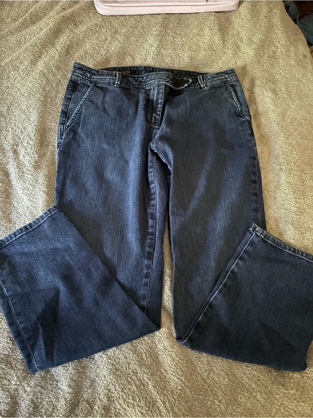 Talbots Dark Blue Cropped Straight-Leg Jeans